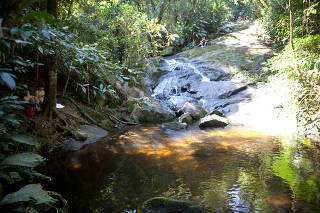 Cachoeira do Tombo, no Parque Estadual da Cantareira, em São Paulo 