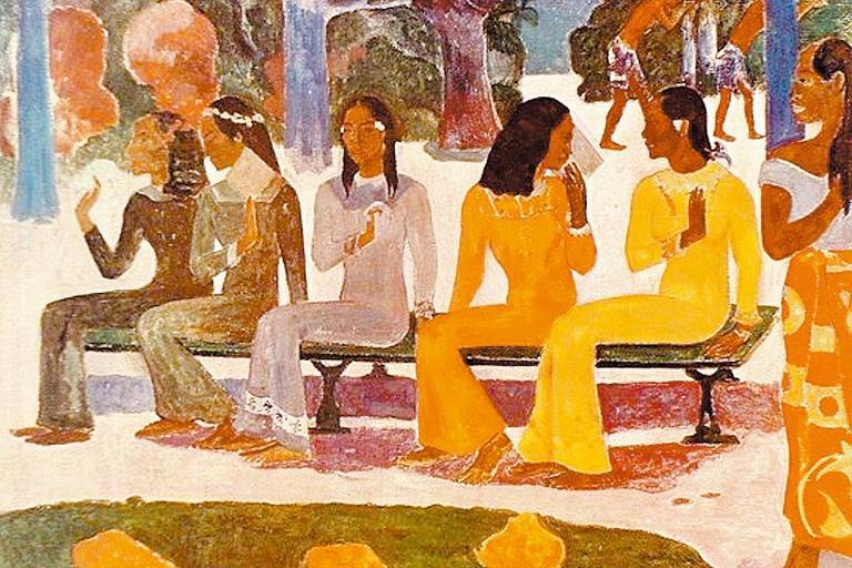 'Ta Matete', quadro do artista francês Eugène-Henri Paul Gauguin inspirado em pinturas japonesas