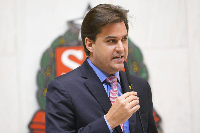 O deputado estadual Frederico D'Ávila durante pronunciamento na Alesp
