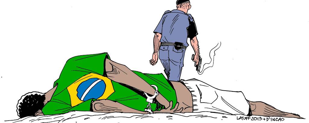Charge do cartunista Charles Latuff