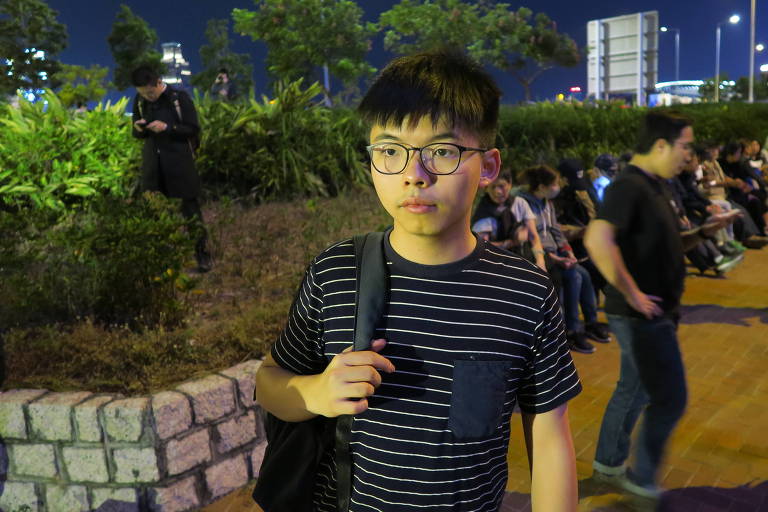 O principal líder dos protestos em Hong Kong, Joshua Wong
