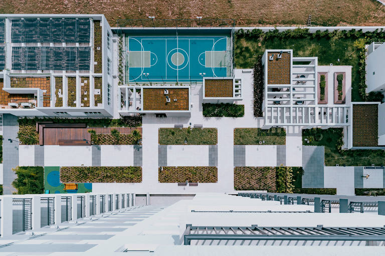 Vista aérea do condomínio-clube Monumento São Paulo, no Morumbi