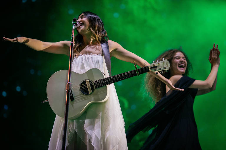  Show de Anavitória e Saulo no palco Sunset, durante o terceiro dia do segundo final de semana do festival Rock in Rio 