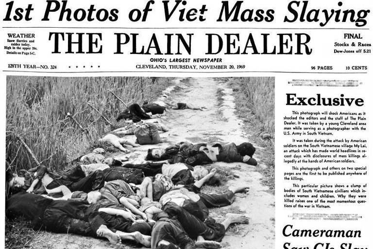 Jornal "The Plain Dealer", de Cleveland (Ohio), foi o primeiro do mundo a publicar as imagens do massacre de My Lai, no Vietnã