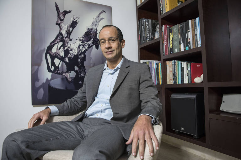 Empresário Marcelo Odebrecht, 51, durante entrevista à Folha em escritório na sua residência, em São Paulo