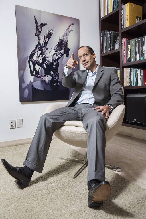 O empresário Marcelo Odebrecht em seu escritório na sua casa, em São Paulo