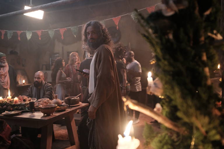 Cena do especial de natal da Netflix 'A Primeira Tentação de Cristo', feita pelo grupo Porta dos Fundos