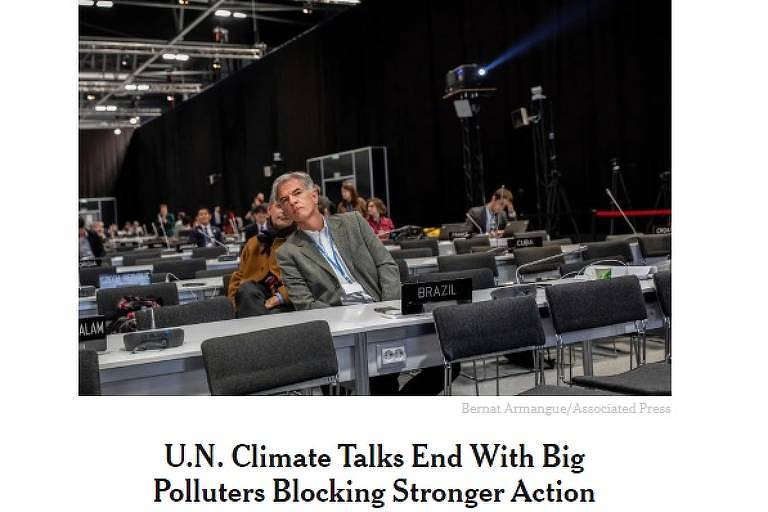 Conferência do clima no New York Times