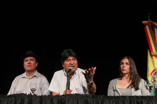 News conference of former Bolivian President Evo Morales