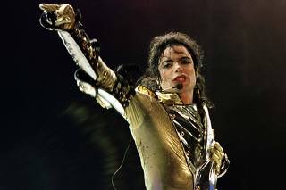 File photo of Michael Jackson performing in Vienna