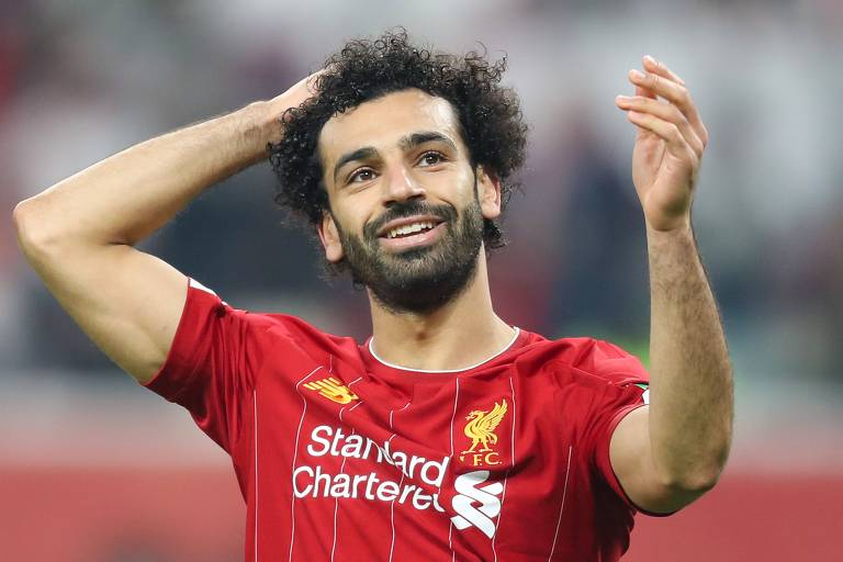 O egípcio Mohamed Salah lamenta chance desperdiçada