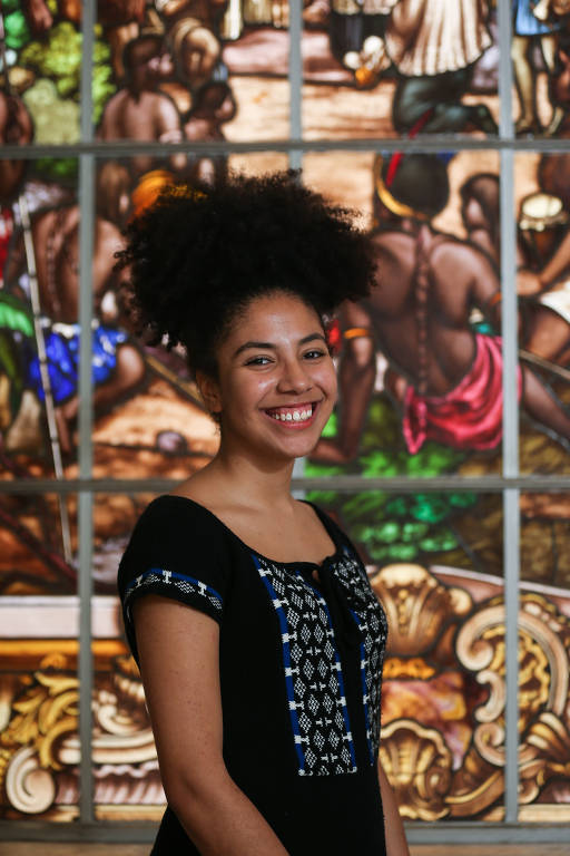 Letícia Chagas, a primeira presidente negra do Centro Acadêmico XI de Agosto, na Faculdade de Direito, em 116 anos