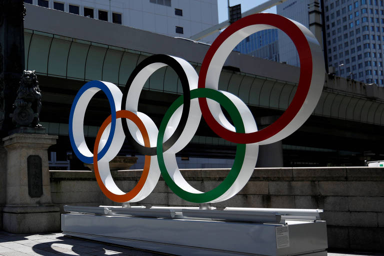 Os arcos olímpicos em Tóquio, cidade que sediará a edição de 2020 dos Jogos