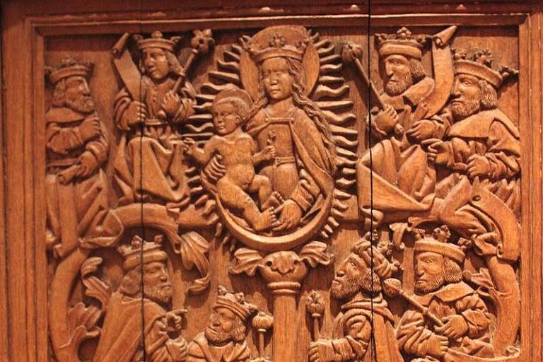 A 17th-century oak carving of the Tree of Jesse from St Andrews Castle, Royal Scottish Museum