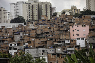 Casas da comunidade de Paraisópolis, na zona sul de São Paulo 
