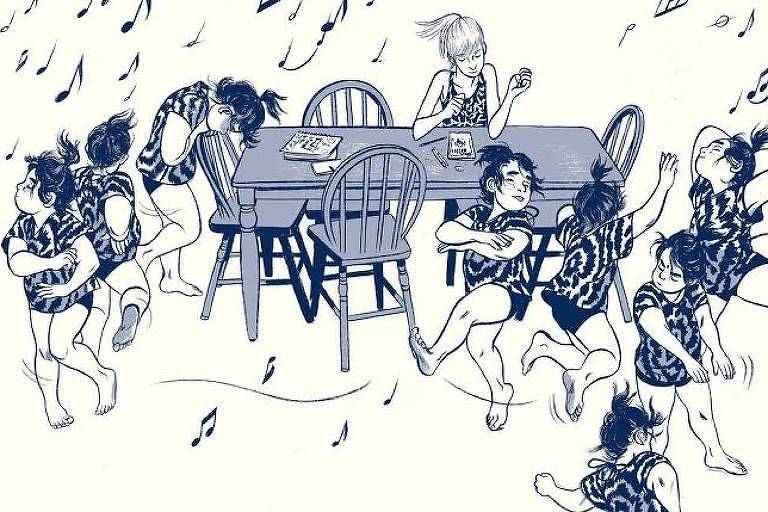 Ilustração de 'Aquele Verão', história em quadrinhos de Jillian e Mariko Tamaki