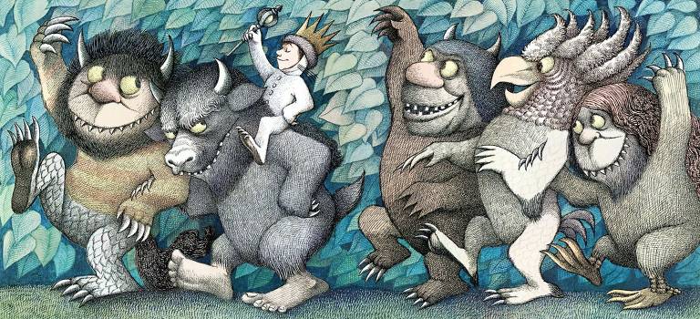 Ilustração de "Onde Vivem os Monstros", de Maurice Sendak