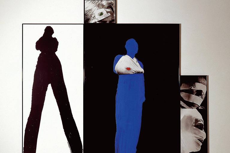 A obra "Four Wounded men (One Noble) with Observer" do artista Baldessari