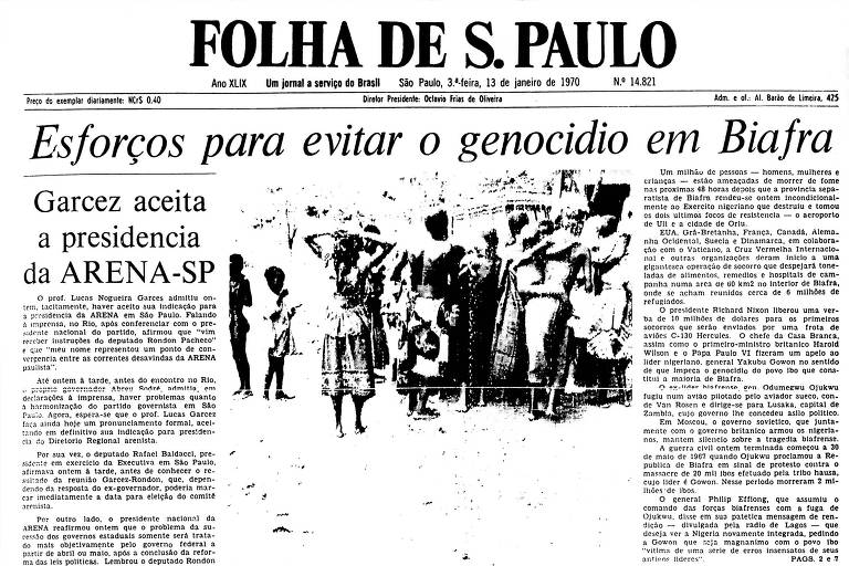 1970: Biafra rende-se à Nigéria, e países agem para evitar genocídio