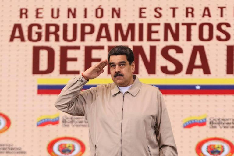 O ditador da Venezuela, Nicolás Maduro, durante evento em Caracas nesta quarta (8) 