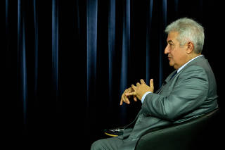 O ministro da Ciência e Tecnologia, Marcos Pontes, durante entrevista