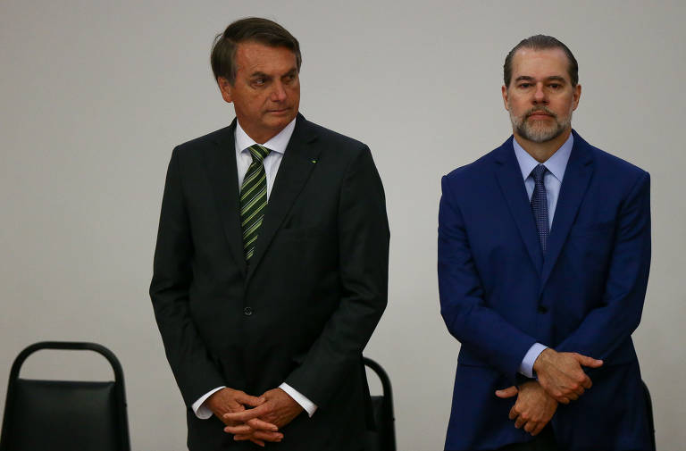 O presidente Jair Bolsonaro e então presidente do STF, ministro Dias Toffoli, em dezembro de 2019