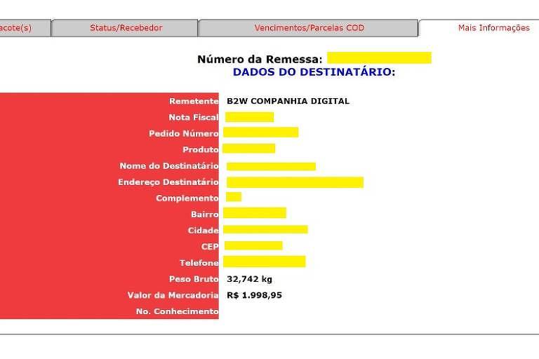 Transportadora de compras online expõe dados de clientes de