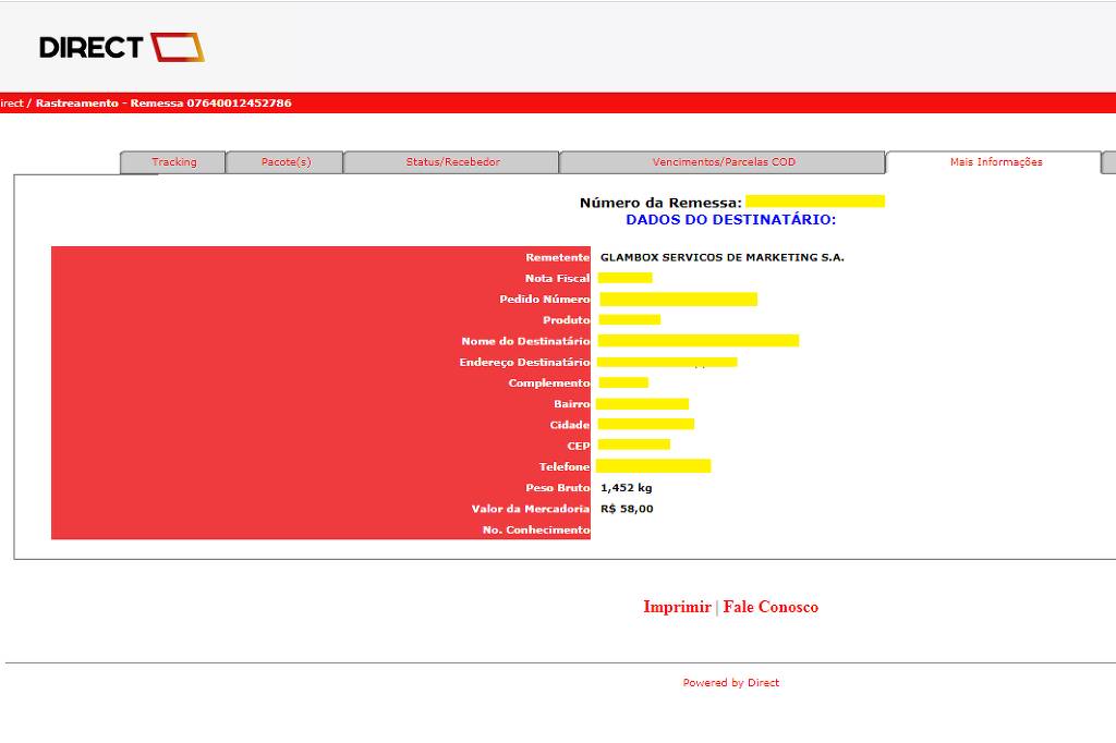 Transportadora de compras online expõe dados de clientes de