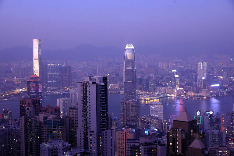 Panorama de Hong Kong, na China 
