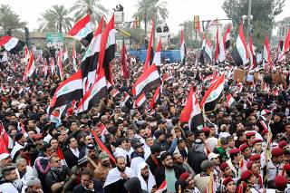 IRAK-BAGDAD-PROTESTA-PRESENCIA DE TROPAS ESTADOUNIDENSES
