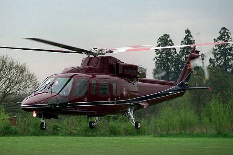 O modelo Sikorsky S-76 é normalmente usado para transportar autoridades, empresários e celebridades