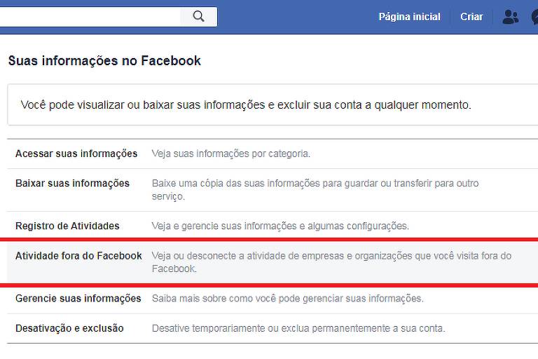 Facebook mostra como segue usuário, mesmo quando não conectado - 28/01/2020  - Tec - Folha