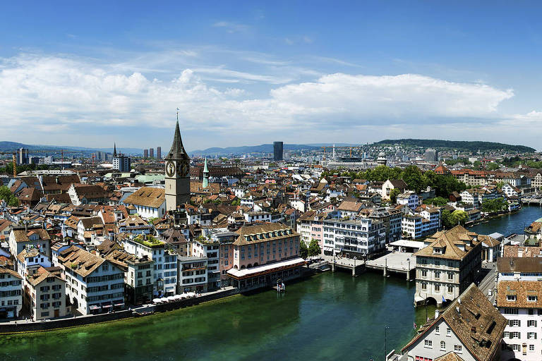 Panorama de Zurique, na Suíça, líder do índice

