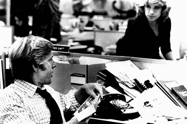 O ator Robert Redford em cena de "Todos os Homens do Presidente", que concorreu ao Oscar de melhor filme em 1976, quando "Rocky" venceu