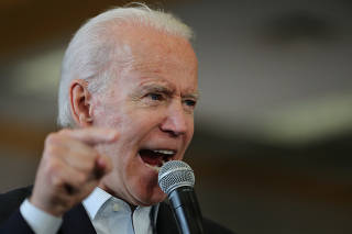 Democratic 2020 U.S. presidential candidate and former Vice President Joe Biden speaks at a campaign event in Dubuque, Iowa
