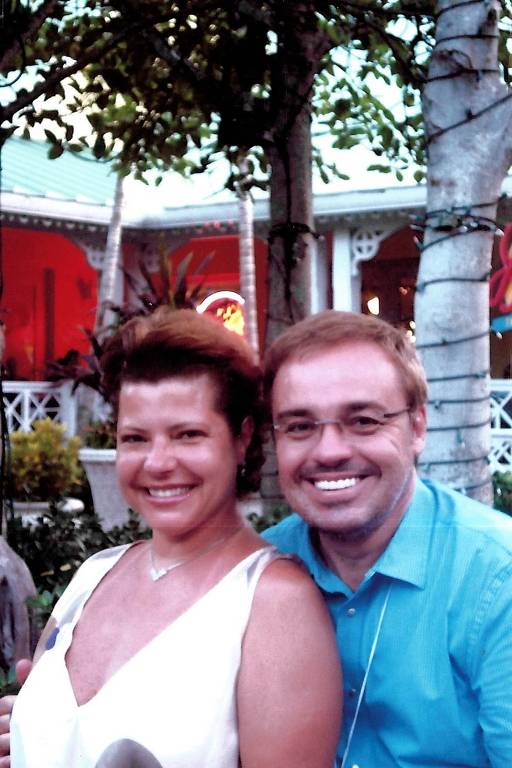 O apresentador Gugu Liberato e a mãe de seus filhos, Rose Di Matteo