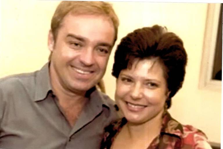 O apresentador Gugu Liberato e a mãe de seus filhos, Rose Di Matteo