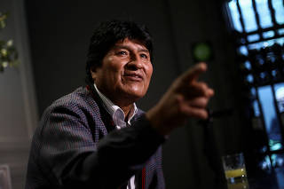 FILE PHOTO: Former Bolivian President Evo Morales attends an interview with Reuters in Mexico City