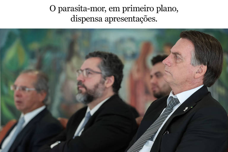 Paulo Guedes, Ernesto Araújo e Jair Bolsonaro