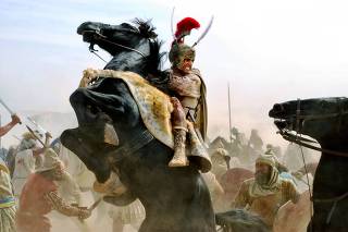 Actor Colin Farrell in scene from new film Alexander