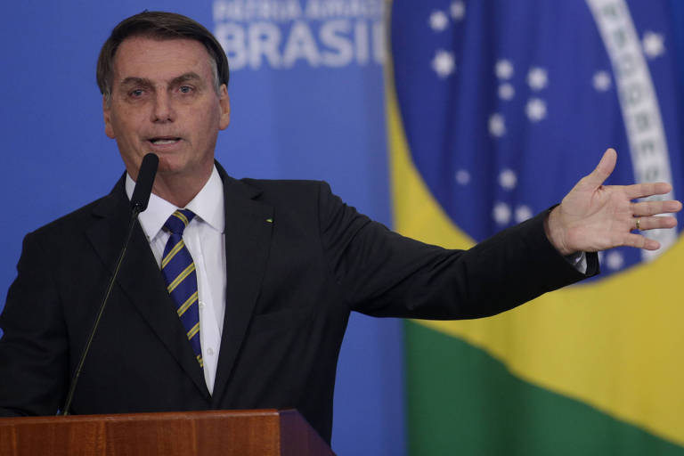 Presidente Jair Bolsonaro durante a cerimônia de criação do Conselho Nacional da Amazônia