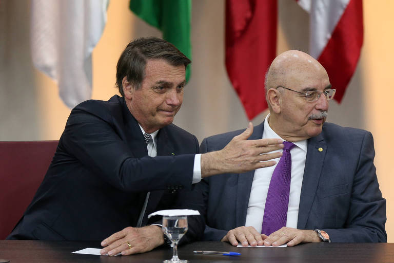 O presidente Jair Bolsonaro e o ex-ministro e deputado federal Osmar Terra