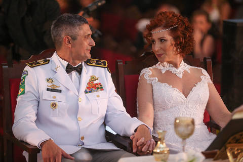 BRASILIA, DF,  BRASIL,  14-02-2020, 18h00: Casamento da Deputada Carla Zambelli com o coronel Aginaldo de Oliveira. (Foto: Pedro Ladeira/Folhapress, MONICA BERGAMO) ***EXCLUSIVO***