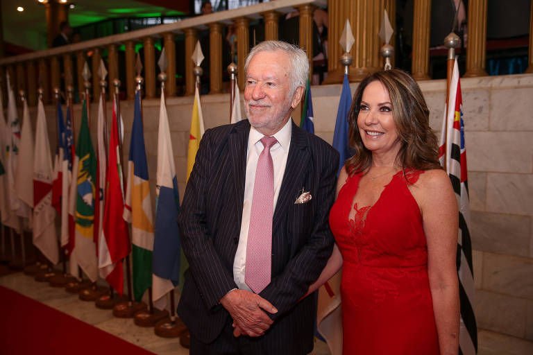 O jornalista Alexandre Garcia e sua mulher, Magda Pereira