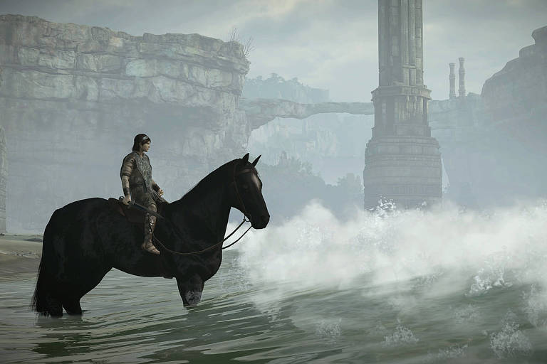 Cena do jogo 'Shadow of the Colossus'