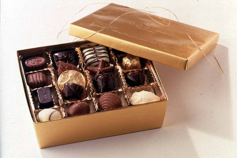 Caixa de chocolates da marca belga Godiva