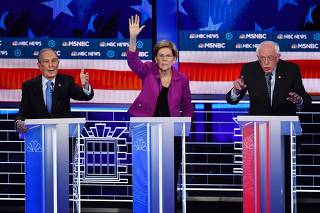 Democratic party presidential hopefuls hold televised debate