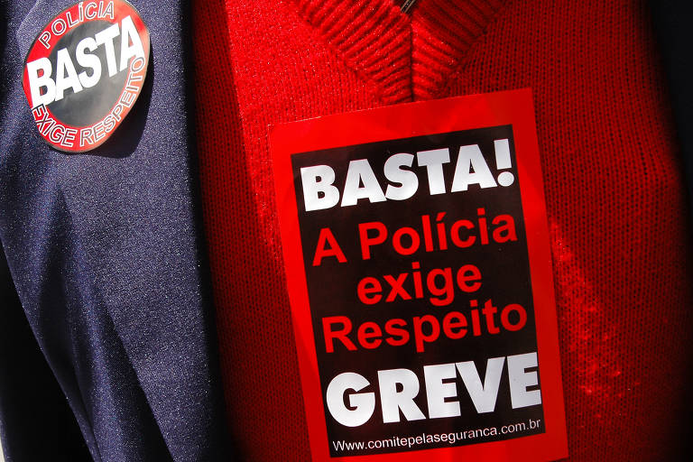 Manifestação dos policiais civis em São Paulo, em 2008