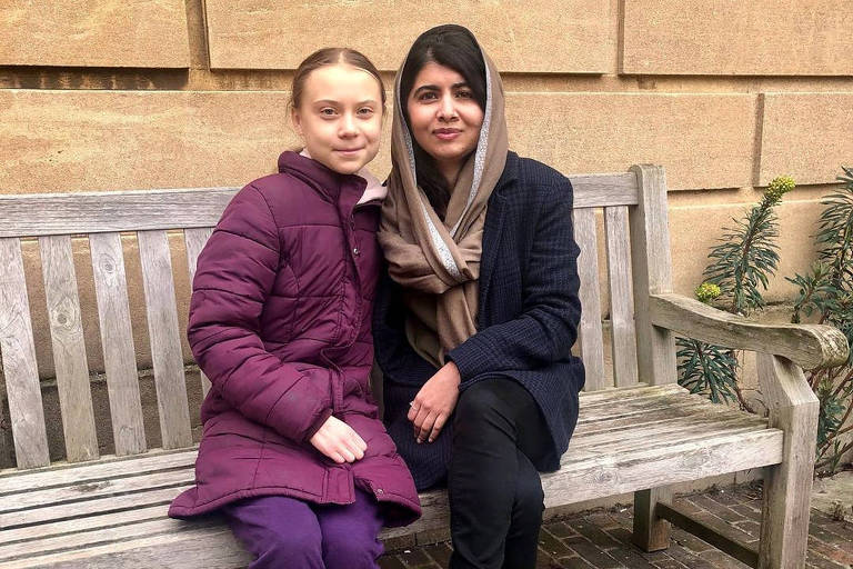 Greta Thunberg encontra Malala na Universidade de Oxford