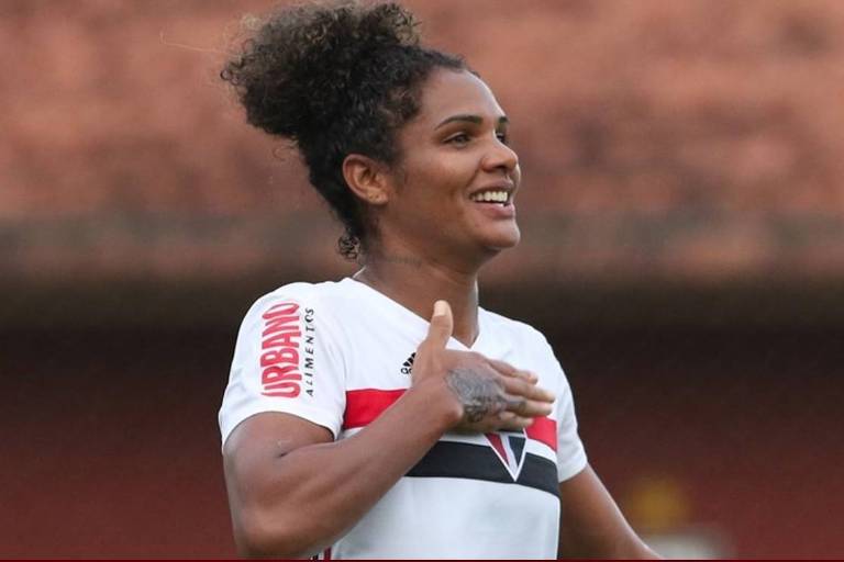 Atacante Duda comemora gol pelo São Paulo contra o Corinthians